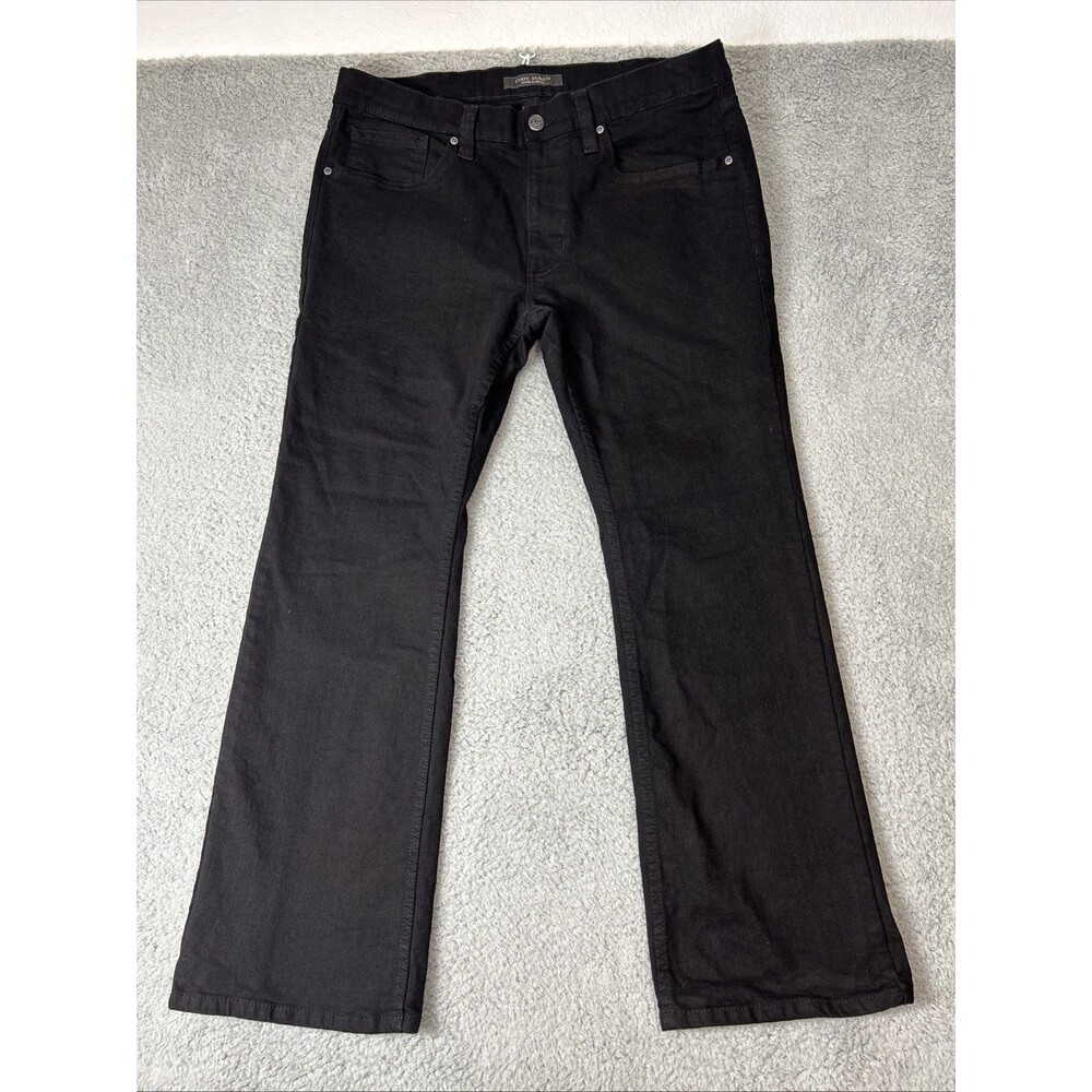 Cody James 38x32 (38x31) Black Denim Stretch Western Slim Boot Wyatt